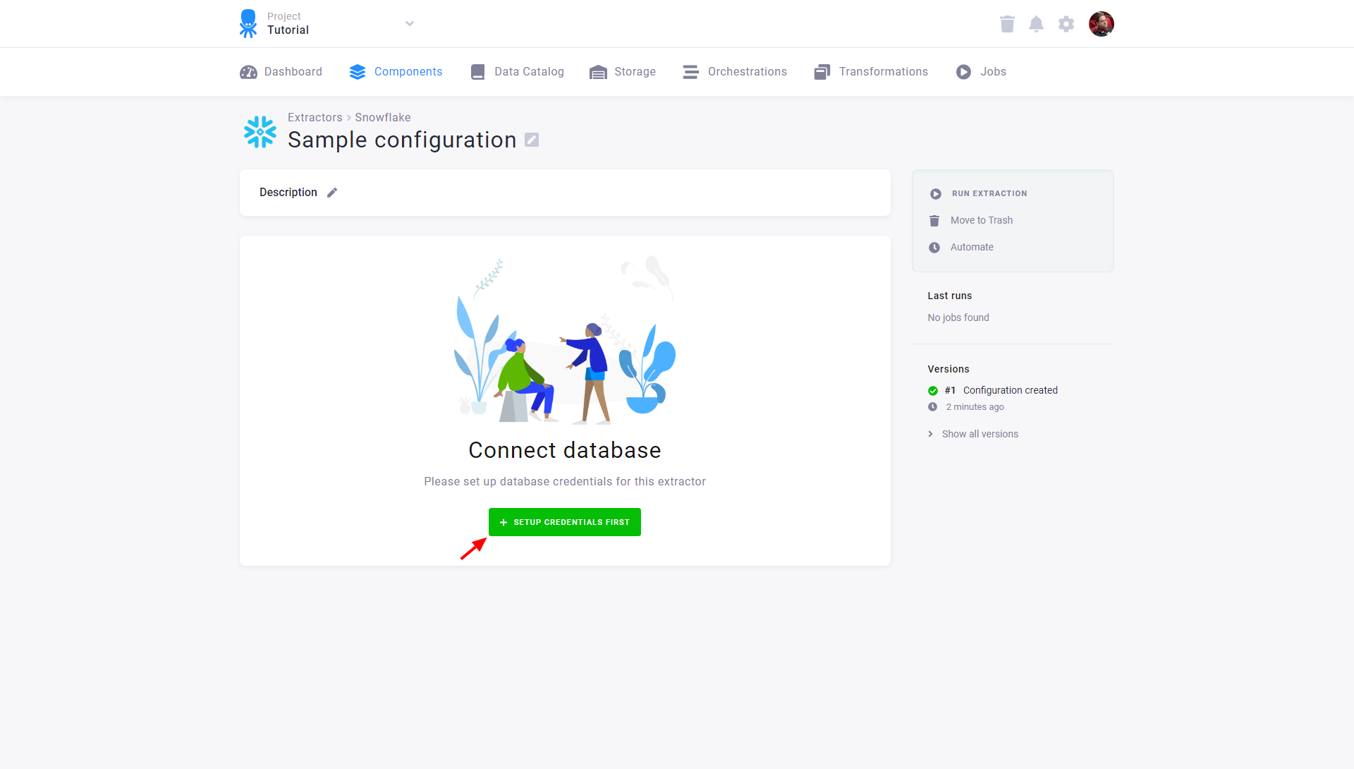 Screenshot - Configure Credentials Start